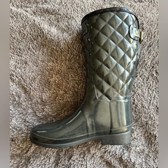 HUNTER Women’s Adjustable Quilted Refined Slim Fit Short Rain Boots - Picture 10 of 11